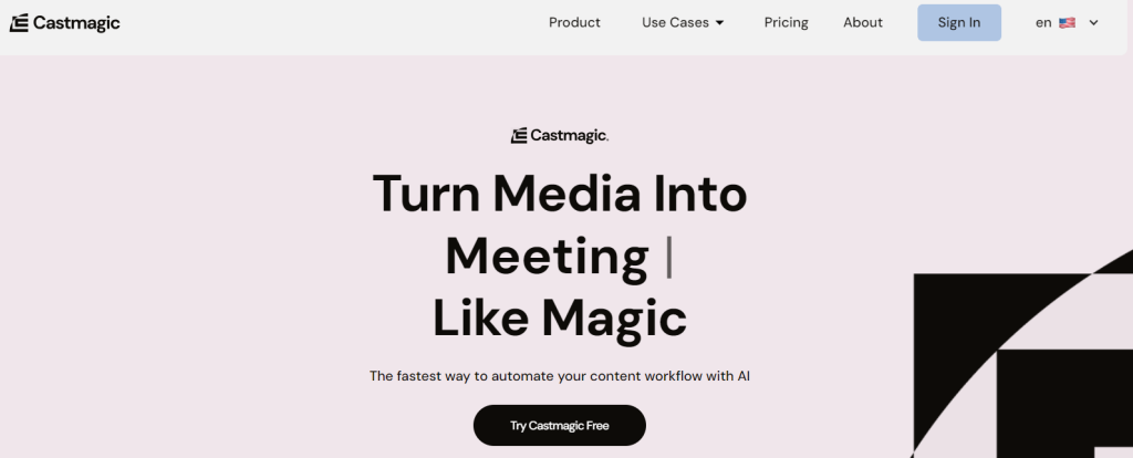Castmagic AI audio