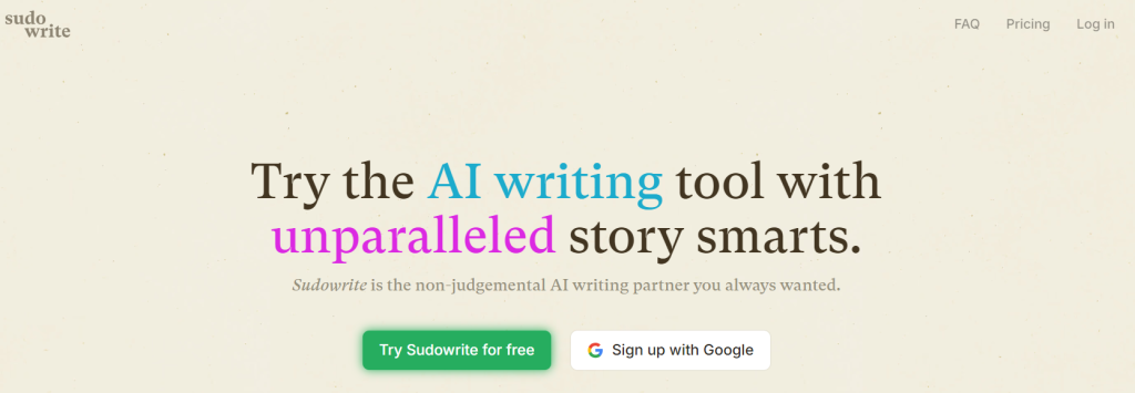 Sudowrite is for writers and authors