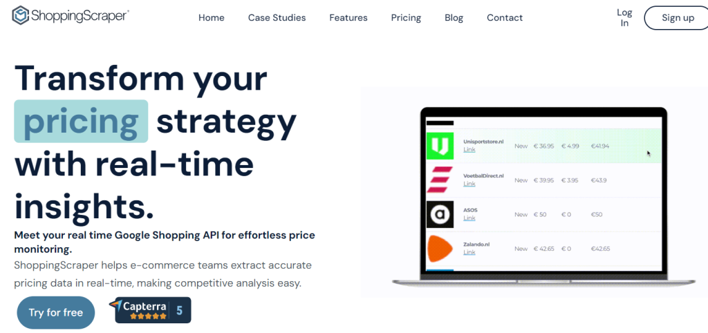 Shopping Scraper - AI marketing research tool