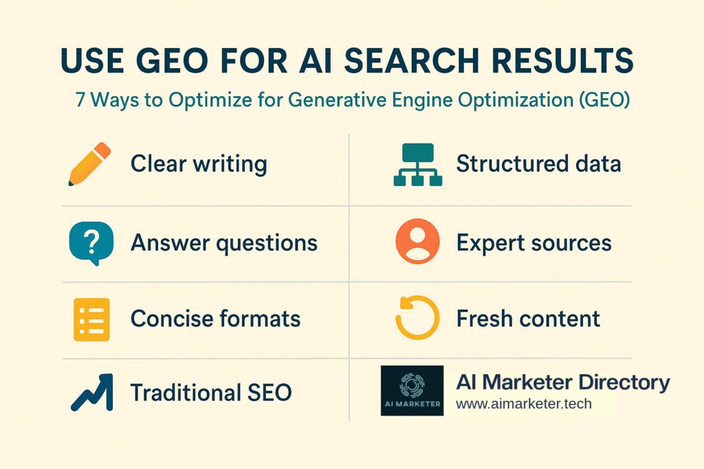 7 GEO tips